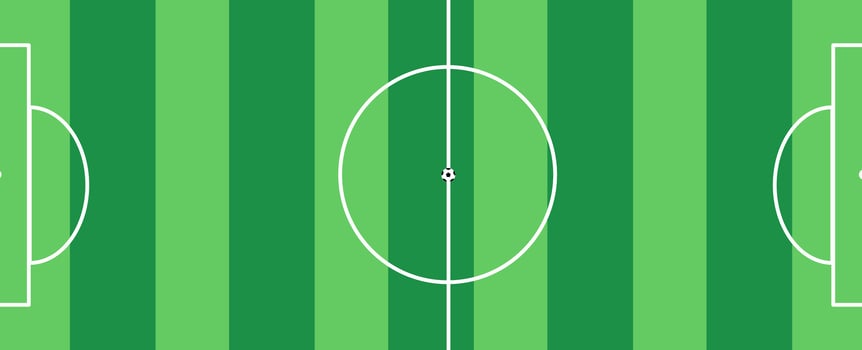Football field flat illustration vector