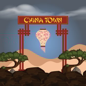 Chinatown with the Glowing Lanterns, Japan pagoda traditional, traditional Chinese architecture ornate pagoda Roof vector