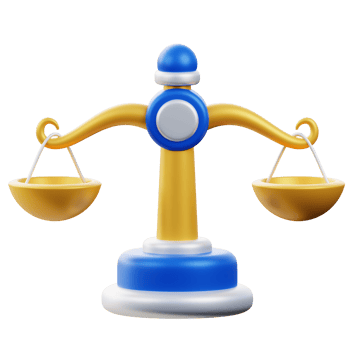 Justice Scale 3D Illustration png