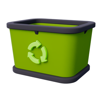 Trash Can 3D Illustration png