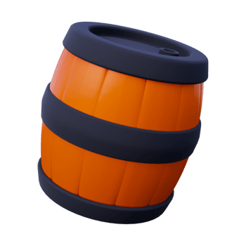 Wooden Beer 3D Illustration png