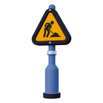 Road Work 3D Illustration png