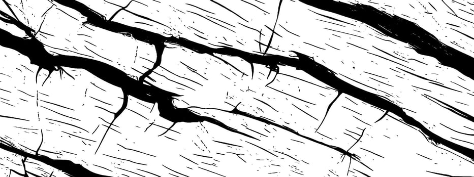 Vintage woodcut texture illustration of cracked surfaces with intricate line details vector