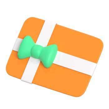 Gift card 3D Illustration png