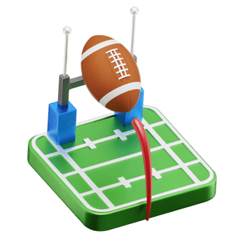 American Football Field 3D Illustration png