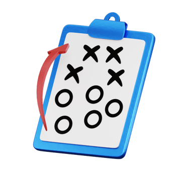 A clipboard with a red arrow pointing to a list of todos png