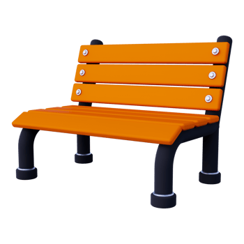 Park Bench 3D Illustration png