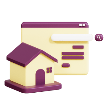 Finding Property 3D illustration png