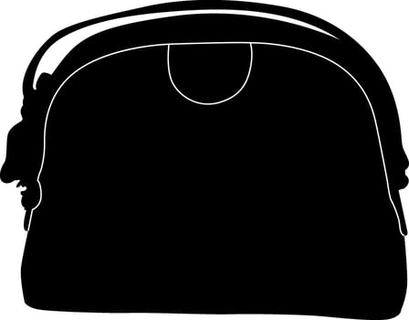Black Silhouette of a Vintage Handbag vector