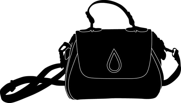 Elegant Black Handbag vector