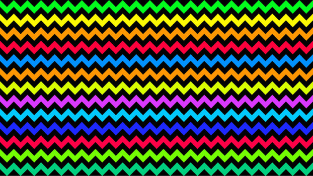 rainbow serrated striped colorful for background, art line shape zig zag doodle color, wallpaper stroke line parallel wave triangle rainbow color, tracery chevron colorful triangle striped full frame vector