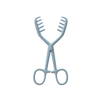Surgical Tissue Forceps Instrument Medical Tool 3D Render Light Blue png