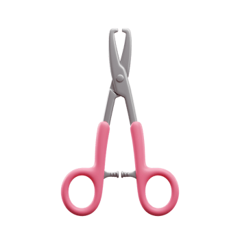 Pink Handled Metal Pliers Isolated White Background Simple Design png