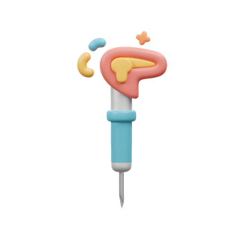 Pastel Pancreas 3D Render Medical Icon Design Illustration png