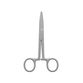 Surgical Hemostat Clamp Grey Metal Instrument Medical Tool png