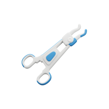 Medical Clamp White Blue Plastic Surgical Instrument Design png