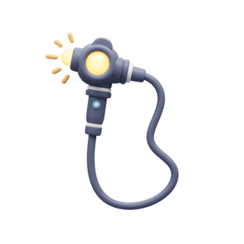 Cute Cartoon 3D Hair Dryer Illuminating Light Blue Cord png