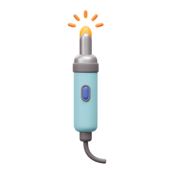 Light Blue 3D Stylus Pen Glowing Tip Digital Gadget Device png