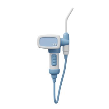 Medical Device Blue Digital Display Screen Probe Cord 3D Model png
