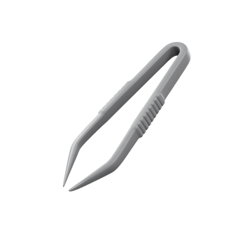 Grey Plastic Tweezers Detailed Closeup Studio Shot png