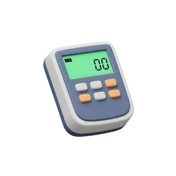 Digital Timer Device Modern Gadget Green Display Buttons png