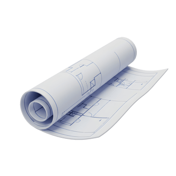 Blueprint Roll House Architectural Design Plans Detailed Drawings png