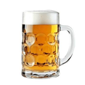 A glass of beer isolated on transparent background png