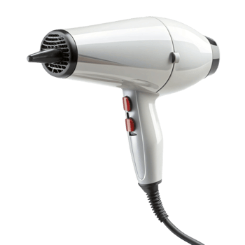 Lightweight portable hair dryer featuring comfortable grip and efficient airflow for salon quality results png