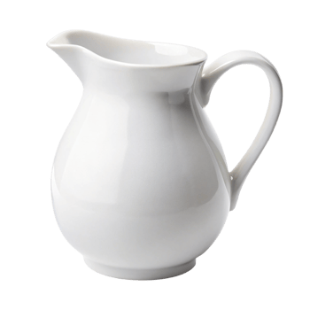 Classic porcelain pitcher in ivory shade isolated on white, ideal for serving water or decorative purposes png