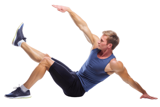 Male Athlete Practicing High Knees for Endurance and Fitness png