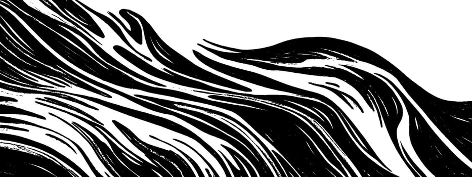Vintage woodcut illustration depicting intricate swirled fabric folds with fine details vector