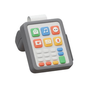 Modern Colorful POS Terminal Device App Icons Digital Payment System png