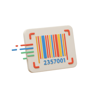 Colorful Bar Code Scanning 3D Render Modern Design png