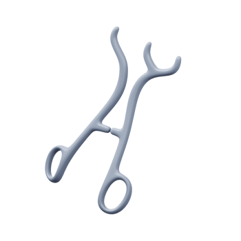 Surgical Instrument Gray Plastic Babcock Clamp Medical Tool png