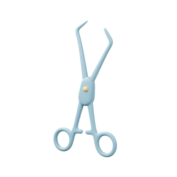 Light Blue Surgical Forceps Medical Tool 3D Render png