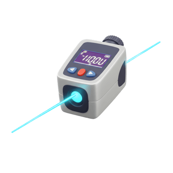 Digital Laser Distance Meter Displaying Measurement Modern Device png