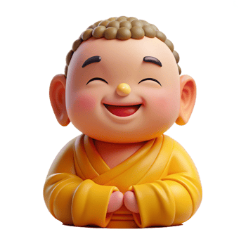 Cartoon Buddha Infant Radiating Peace png