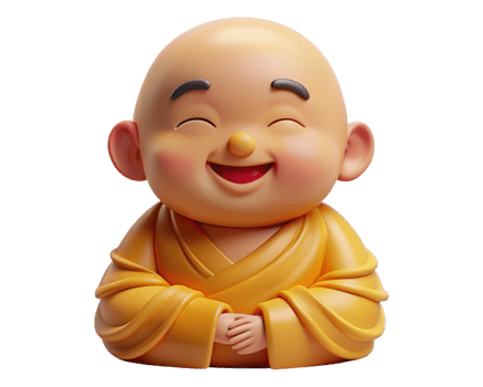 Baby Buddha with Peaceful Smile and Open Hands png