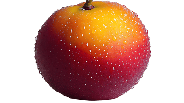 Red and Yellow Fruit with Water Drops Fresh Produce Juicy Vibrant Healthy Eating png