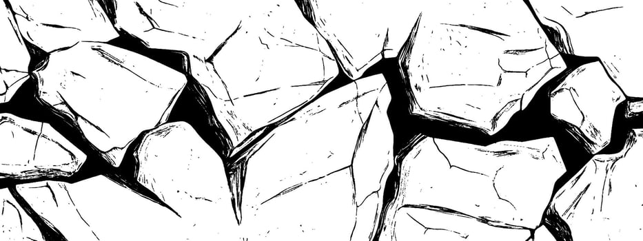 Vintage woodcut illustration featuring a detailed texture of cracked ice vector
