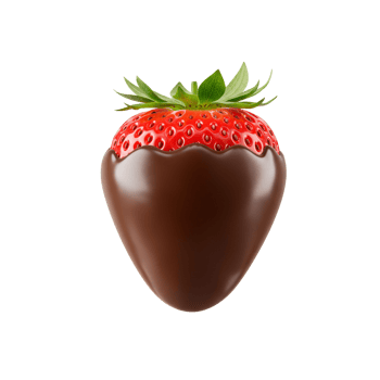 Fresh strawberries dipped in rich chocolate creating a delicious and appealing dessert png