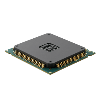 Computer processor highlighting essential components for device performance png