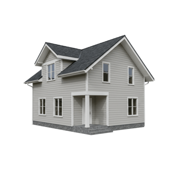Model of a house and apartment representing new construction and design png