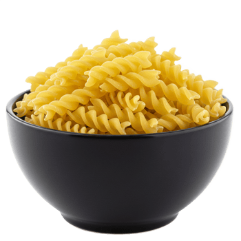 Bowl of raw pasta showcasing ingredients for delicious homemade meals png