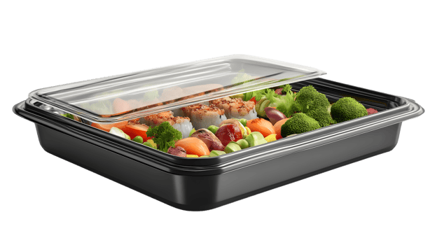 Fresh Meal in a Container Healthy Food with Vegetables and Seafood for Balanced Nutrition png
