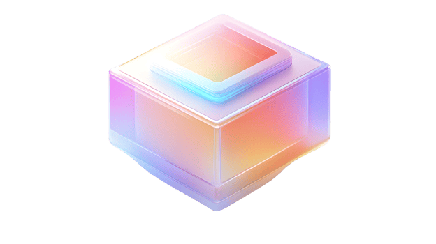 Futuristic Cube with Gradient Glow A Modern Abstract Design for Technology and Innovation The png