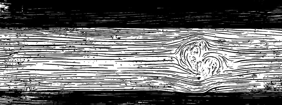 Vintage woodcut illustration showcasing a distressed wood plan with intricate details vector