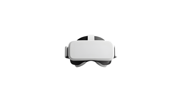 Virtual Reality Headset Isolated on Black Background for Gaming Entertainment and Immersive E png