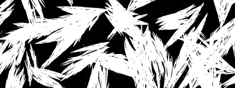 Frost patterns on a window captured in vintage woodcut style illustration vector