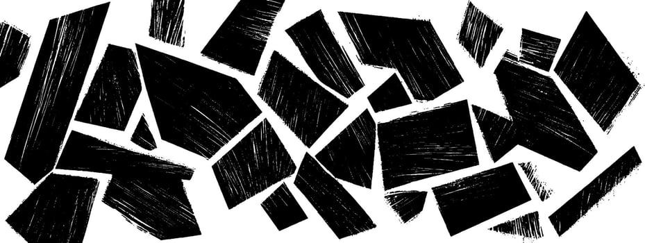 Fractured geometric patterns in vintage woodcut style showcasing abstract design vector
